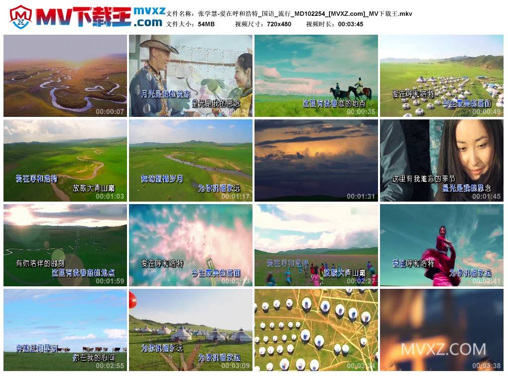 张学慧-爱在呼和浩特_国语_流行_MD102254